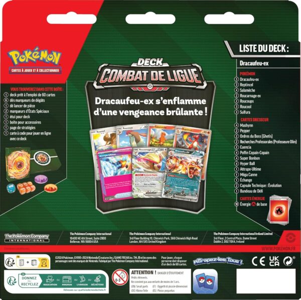 JCC Pokémon : Deck Combat de Ligue Dracaufeu‑ex – Image 2