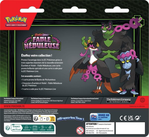 Pokémon EV65 : 3 Pack Carte promo Pêchaminus Q3 24 – Image 2