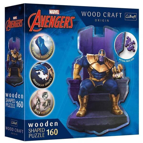 Puzzle en Bois Junior Marvel Avengers : Thanos on Throne 160 pcs - Trefl